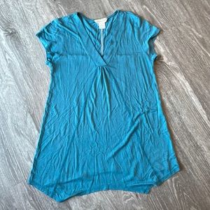 Johnny Was Blue Short Sleeved Tee/T Shirt